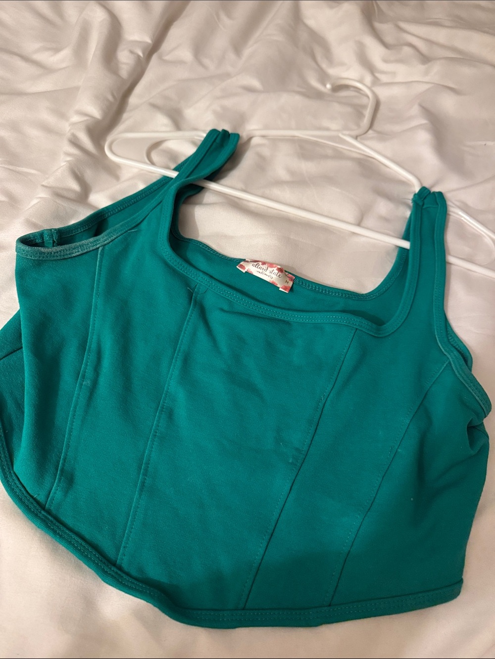 Altar'd State Teal Cropped Tank